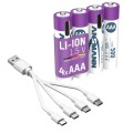 Ansmann 1311-0028 bateria do użytku domowego Bateria do ponownego naładowania AAA Litowo-jonowa (Li-Ion) - 2615849