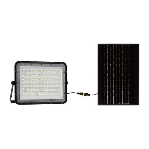 Projektor LED Solarny V-TAC 15W Pilot, AUTO, Timer, IP65 Czarny VT-120W 4000K 1200lm - 2616169