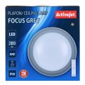 Nowoczesny plafon sufitowy LED Activejet FOCUS Szary ściemnialny ze zdalnym sterowaniem na pilota - 2616196