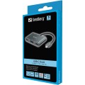 Sandberg USB-C Dock 2xHDMI+1xVGA+USB+PD - 2594204