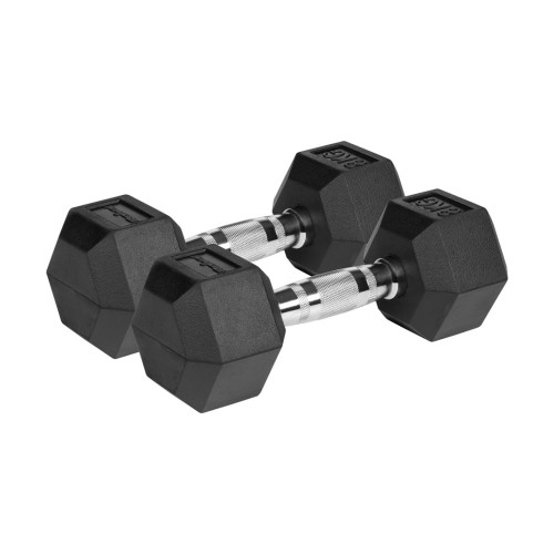 Hantle żeliwne gumowane HEX 2x8 kg REBEL ACTIVE - 2595836