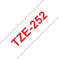Brother TZE-252 taśmy do etykietowania Czerwony na białym - 2598362