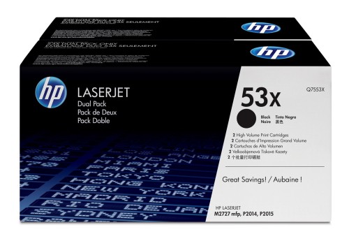 HP (Q7553XD) Nr 53X HP53X Dwupak HP 53X wkład (Q7553XD) - 2599081