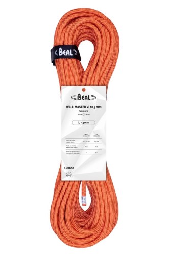 Lina wall master unicore 10,5mm 30m - orange BEAL - 2601890