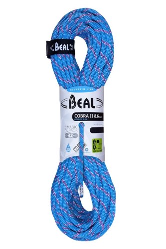 Lina wspinaczkowa BEAL Cobra 8.6mm 60m golden dry-blue - 2601904