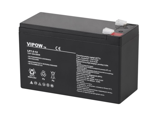 Akumulator żelowy VIPOW 12V 7.5Ah - 2602266