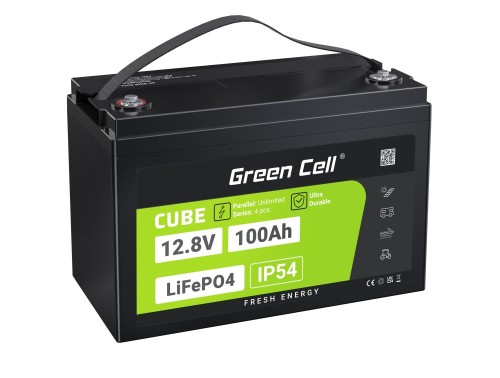 GREEN CELL AKUMULATOR LIFEPO4 CUBE 100AH 12V/12.8V 1280WH LFPGC12V100AH - 2611225