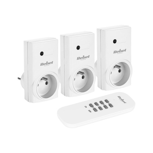 Gniazdo sieciowe Rebel  sterowane pilotem (1+3) - 2600406
