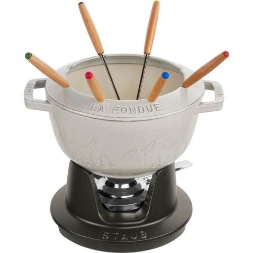 Zestaw do fondue Staub - 20 cm, Biała trufla - 2620034