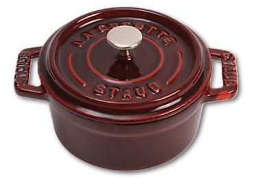 Mini garnek żeliwny okrągły Staub - 250ml, Grenadynowy - 2620063