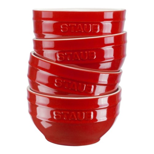 Zestaw 4 misek okrągłych STAUB 40511-541-0 - czerwony 12 cm - 2620085