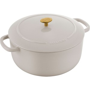 Garnek żeliwny okrągły Ballarini Bellamonte - 7 ltr, Kość słoniowa