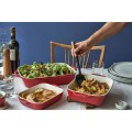 Zestaw 3 prostokątnych półmisków ceramicznych STAUB 40508-171-0 - czerwony - 2620144