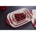 Zestaw 3 prostokątnych półmisków ceramicznych STAUB 40508-171-0 - czerwony - 2620152