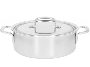 Patelnia głęboka z 2 uchwytami i pokrywką DEMEYERE 5-Plus 40851-381-0 - 24 cm