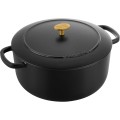 Garnek żeliwny okrągły Ballarini Bellamonte - 7 ltr, Czarny - 2620267