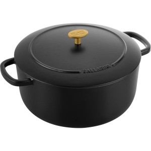 Garnek żeliwny okrągły Ballarini Bellamonte - 7 ltr, Czarny