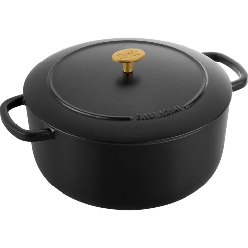 Garnek żeliwny okrągły Ballarini Bellamonte - 7 ltr, Czarny - 2620267