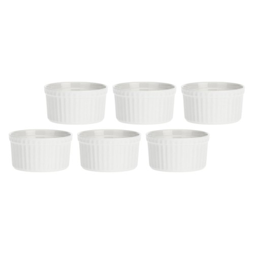 Zestaw 6 ramekinów okrągłych Arezzo - Biały, 9 cm - 2620268