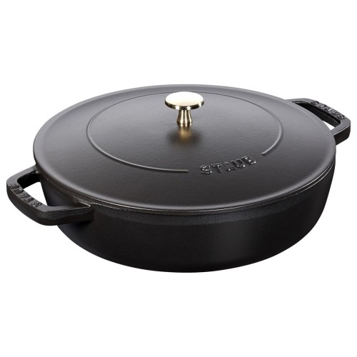 Głęboka patelnia do duszenia z pokrywką Staub - 24 cm, Czarna - 2620277