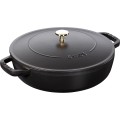 Głęboka patelnia do duszenia z pokrywką STAUB 40511-472-0 - czarna 28 cm - 1881913