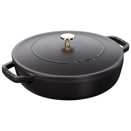 Głęboka patelnia do duszenia z pokrywką STAUB 40511-472-0 - czarna 28 cm - 1881913