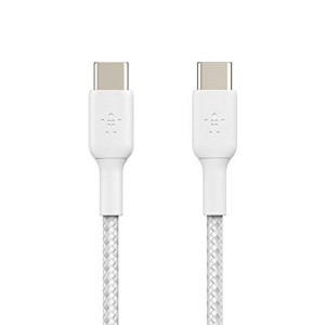 BELKIN KABEL USB-C - USB-C, OPLOT, 2.0 1M, BIAŁY