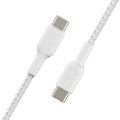 BELKIN KABEL USB-C - USB-C, OPLOT, 2.0 1M, BIAŁY - 2278423