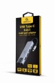 GEMBIRD A-CM-COMBO5-04 MULTI ADAPTER USB TYP-C 5W1 (HUB + HDMI + PD + CZYTNIK KART + LAN) SREBRNY - 2399970