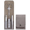 Zestaw do manicure Zwilling Twinox – taupe, skórzane etui, 4 elementy - Taupe - 1890240