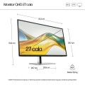 HP S5 PRO 527PQ 27 QHD (2560x1440) FHD IPS 350n 5ms DP HDMI USB-B HAS 3/3/0 - 2623376