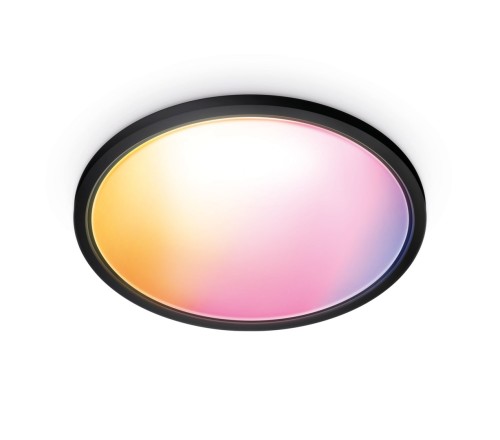 WiZ | Sufit Smart WiFi SuperSlim 545mm, czarny | 32 W | 2200-6500 K (RGB) - 2623924