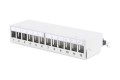 Panel krosowy modularny desktop 12x keystone, ekranowany, szary, prowadnica kabli, pola opisowe - 2237823