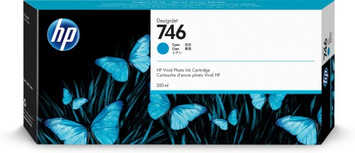 Kartridż z tuszem 300 ml HP 746 cyan - 2600360