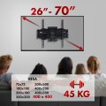 Uchwyt ścienny do telewizora Maclean MC-781 (Obrotowy, ścienne, Uchylny; 26" - 55"; max. 45kg) - 2625739