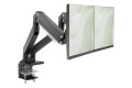 Ramię biurkowe podwójne z zaciskiem 2xLCD z sprężyną gazową max. 2x35" i 15kg - 2625760