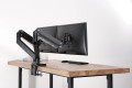 Ramię biurkowe podwójne z zaciskiem 2xLCD z sprężyną gazową max. 2x35" i 15kg - 2507121