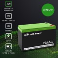 QOLTEC AKUMULATOR AGM 12V | 7AH | MAX. 105A | SECURITY - 2626125