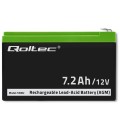 QOLTEC AKUMULATOR AGM 12V | 7.2AH | MAX 108A - 2626131