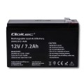 QOLTEC AKUMULATOR AGM 12V | 7.2AH | MAX 108A - 1135607