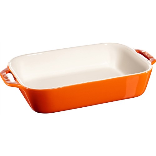 Prostokątny półmisek ceramiczny Staub - 400 ml, Pomarańczowy - 2620881