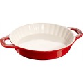 Okrągły półmisek ceramiczny do ciast Staub - 1.2 ltr, Czerwony - 2620967