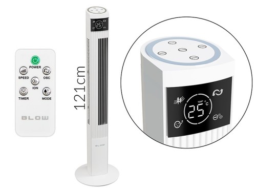BLOW WENTYLATOR KOLUMNOWY XXL 125CM 90W BIAŁY - 2621033