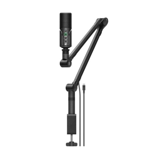 Sennheiser PROFILE STREAMING SET - Mikrofon streamingowy, pojemnościowy, kardioidalny, ramię ze zintegrowaną szyną na kable, 3-metrowy kabel USB-C i pokrowiec na mikrofon - 2622749