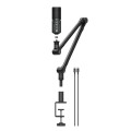Sennheiser PROFILE STREAMING SET - Mikrofon streamingowy, pojemnościowy, kardioidalny, ramię ze zintegrowaną szyną na kable, 3-metrowy kabel USB-C i pokrowiec na mikrofon - 2622751