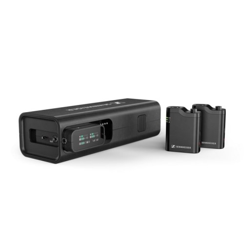 Sennheiser PROFILE WIRELESS 2-CHANNEL SET - 2-kanałowy odbiornik 2,4 GHz, 2 mikrofony na klipsie, akcesoria, etui ładujące, pokrowiec - 2622756