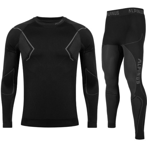 Bielizna termoaktywna męska Alpinus Active Base Layer Set czarno-szara GT43257 - 2623732