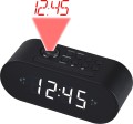 Radiobudzik Denver CRP-717B z podwójnym alarmem i projektorem - 2623751
