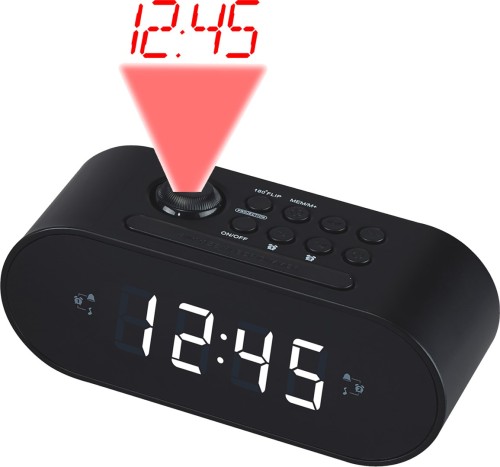 Radiobudzik Denver CRP-717B z podwójnym alarmem i projektorem - 2623751