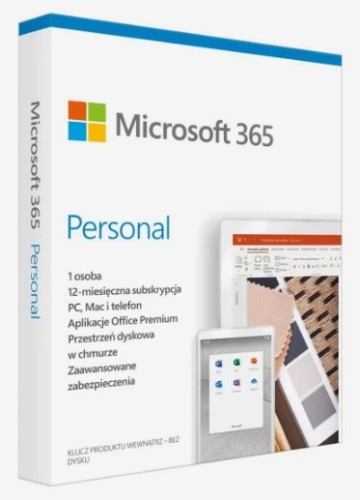 Microsoft 365 Personal PL (1 osoba.; 5 urządzeń ; 12 miesięcy; wersja fizyczna; Polska) (EP2-32454) - 2623890